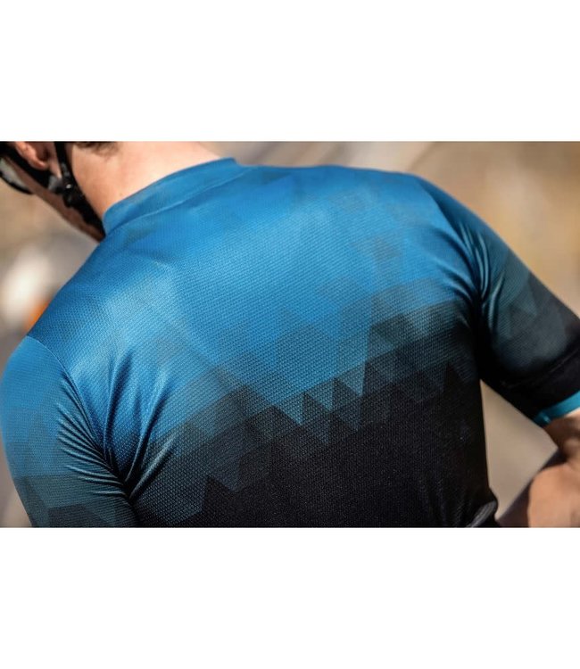 Rogelli Rogelli Sphere KM Wielershirt Zwart/Blauw