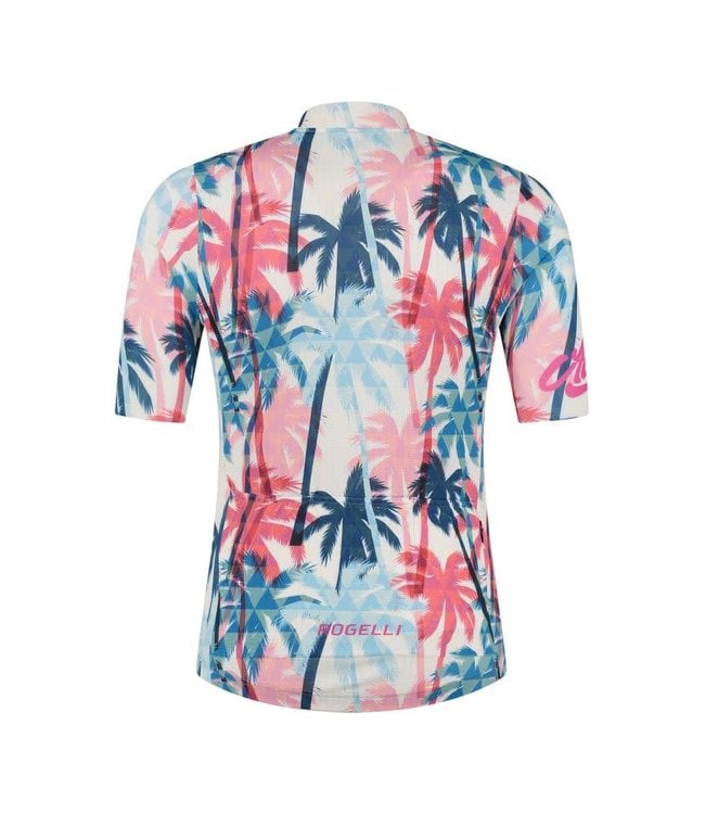 Rogelli Rogelli Hawaii KM Wielershirt Blauw/Roze