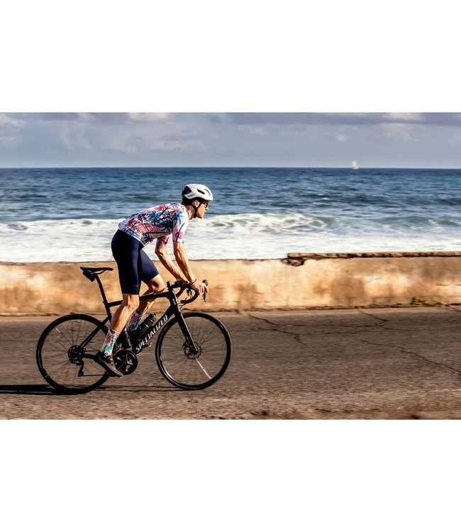 Rogelli Rogelli Hawaii KM Wielershirt Blauw/Roze