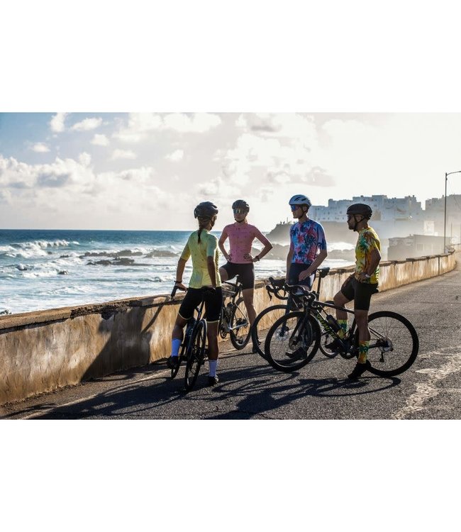 Rogelli Rogelli Hawaii KM Wielershirt Blauw/Roze