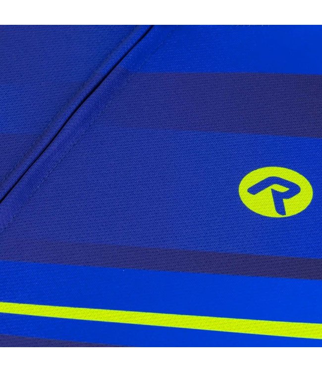 Rogelli Rogelli Buzz KM Wielershirt Blauw/Fluor-Geel