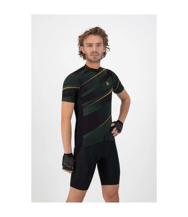 Rogelli Rogelli Buzz KM Wielershirt Groen/Oranje
