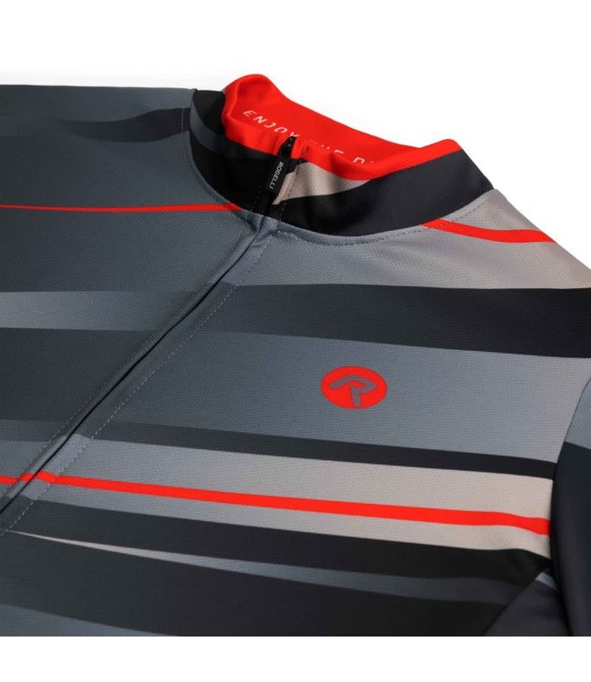 Rogelli Rogelli Buzz KM Wielershirt Grijs/Rood