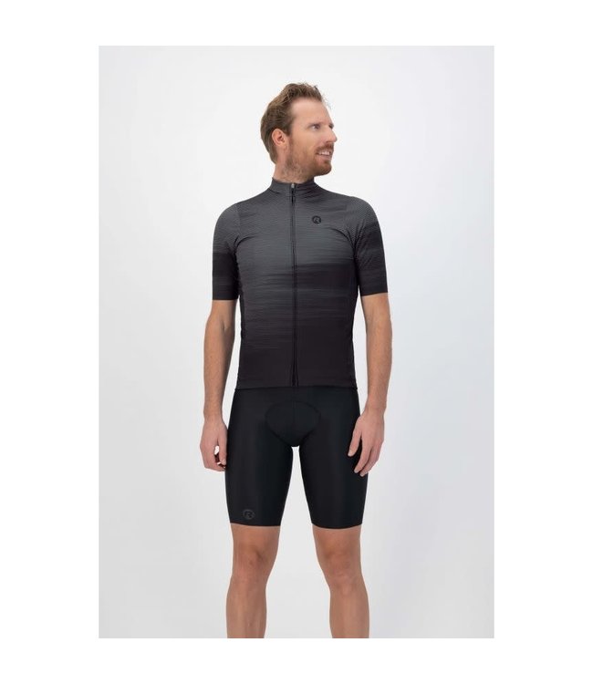 Rogelli Rogelli Glitch KM Wielershirt Zwart/Grijs