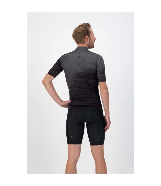 Rogelli Rogelli Glitch KM Wielershirt Zwart/Grijs
