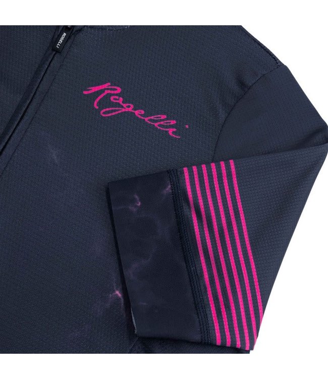 Rogelli Rogelli Marble Ladies KM Wielershirt Blauw/Roze