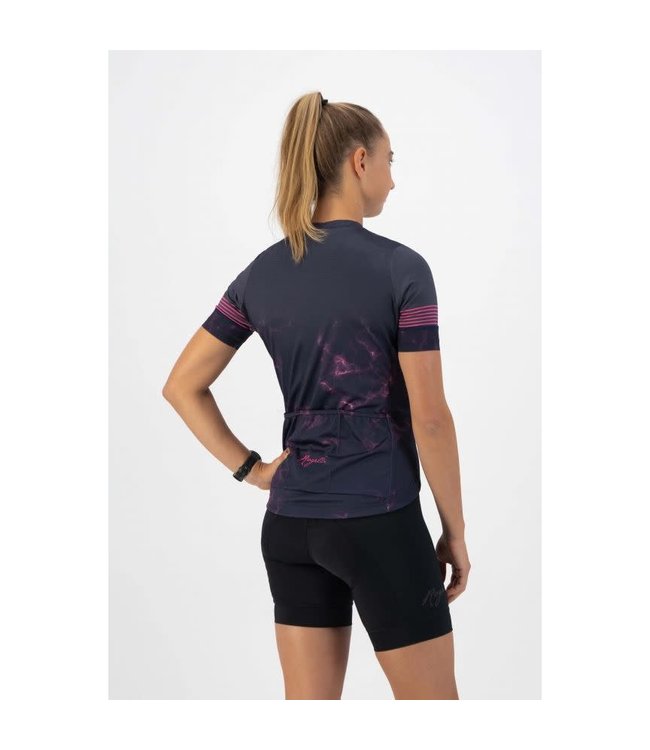 Rogelli Rogelli Marble Ladies KM Wielershirt Blauw/Roze