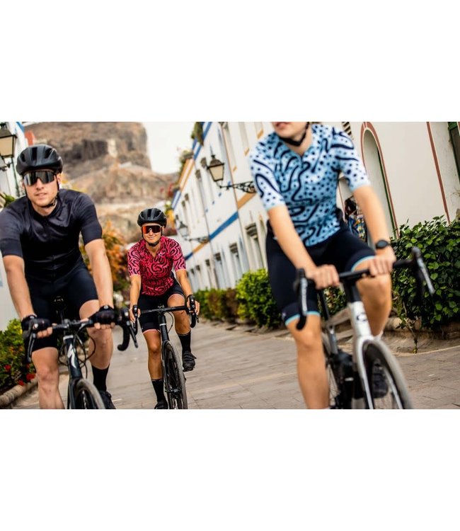 Rogelli Rogelli Abstract Ladies KM Wielershirt Roze/Zwart