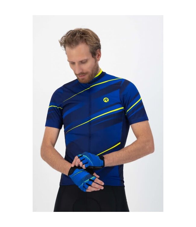Rogelli Rogelli Buzz Wielerhandschoen Blauw/Fluor-geel