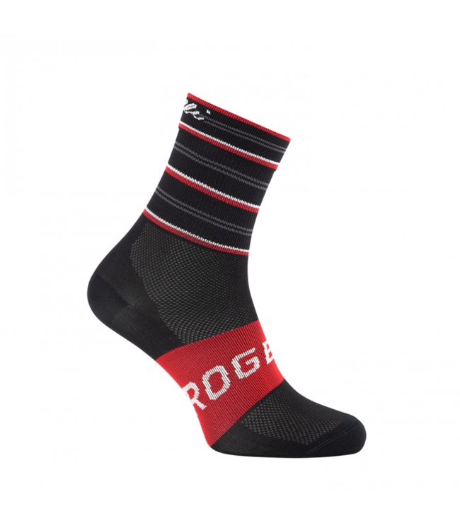 Rogelli Rogelli Stripe Ladies Wielersok Zwart/Rood