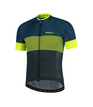 Rogelli Rogelli Boost KM Wielershirt Blauw/Fluor Geel