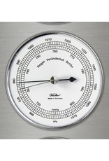 Fischer 010  Hygrometer  thermometer, barometer, in roestvrij stalen uitvoering