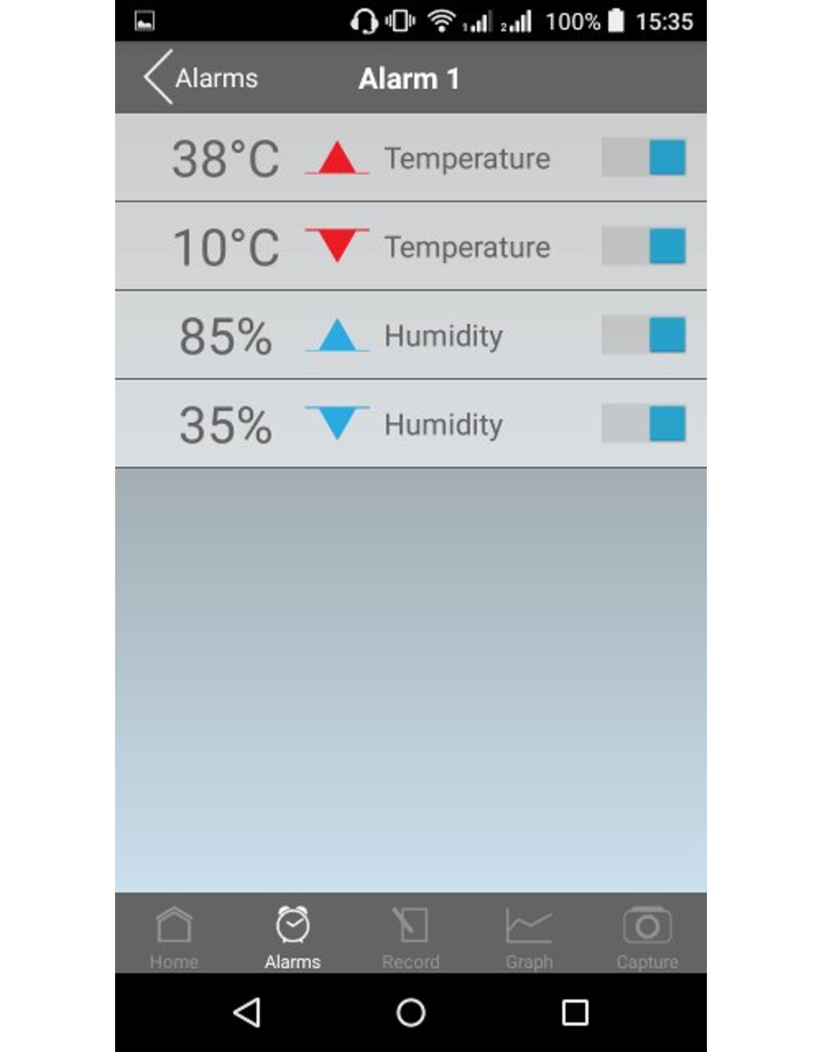 TFA 001 Hygrometer en thermometer voor smartphones - met app - ZWART