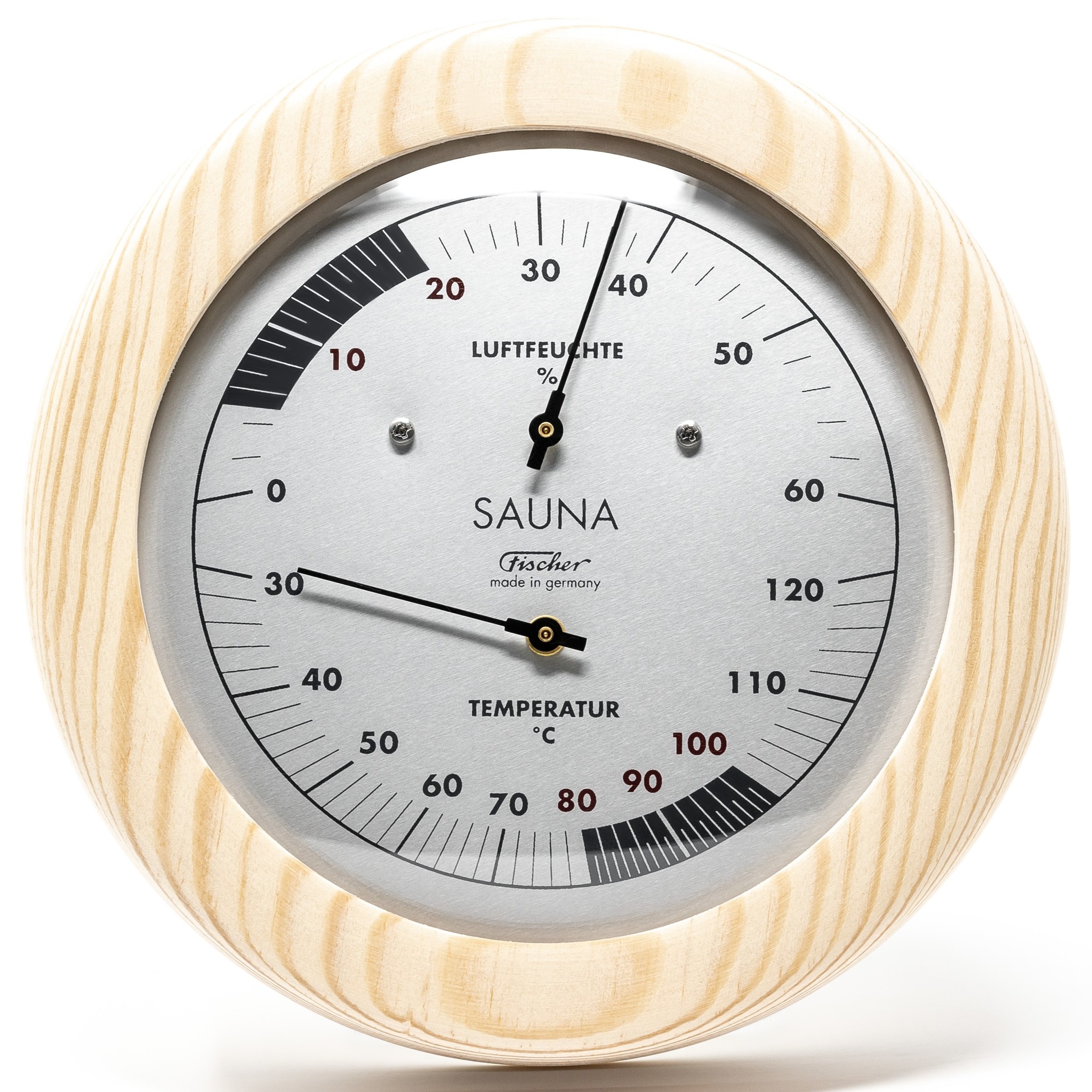 003 thermo en hygrometer, voor sauna, mooie houten lijst Hygrometer