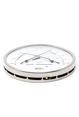 Fischer 006 Hygrometer en thermometer, Ø 13 cm met comfort-zone, roestvrij stalen behuizing