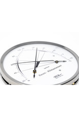 Fischer 006 Hygrometer en thermometer, Ø 13 cm met comfort-zone, roestvrij stalen behuizing