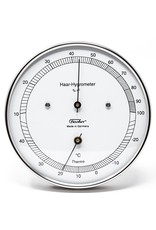 Fischer 007 Hygrometer en thermometer, roestvrij stalen behuizing