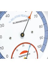 Lufft - Fischer 001 Hygrometer en thermometer, messing verchroomde behuizing