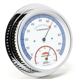 Lufft - Fischer 001 Hygro- en thermometer, messing verchroomde behuizing