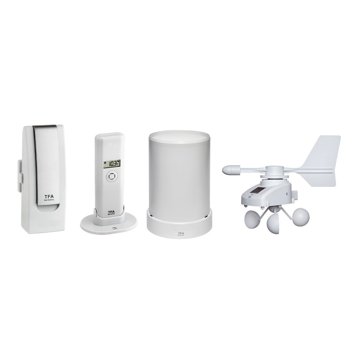 TFA Dostmann Weatherhub Draadloze Windmeter Op Zonne Energie Bewaking Via De Smartphone Wit 692139507