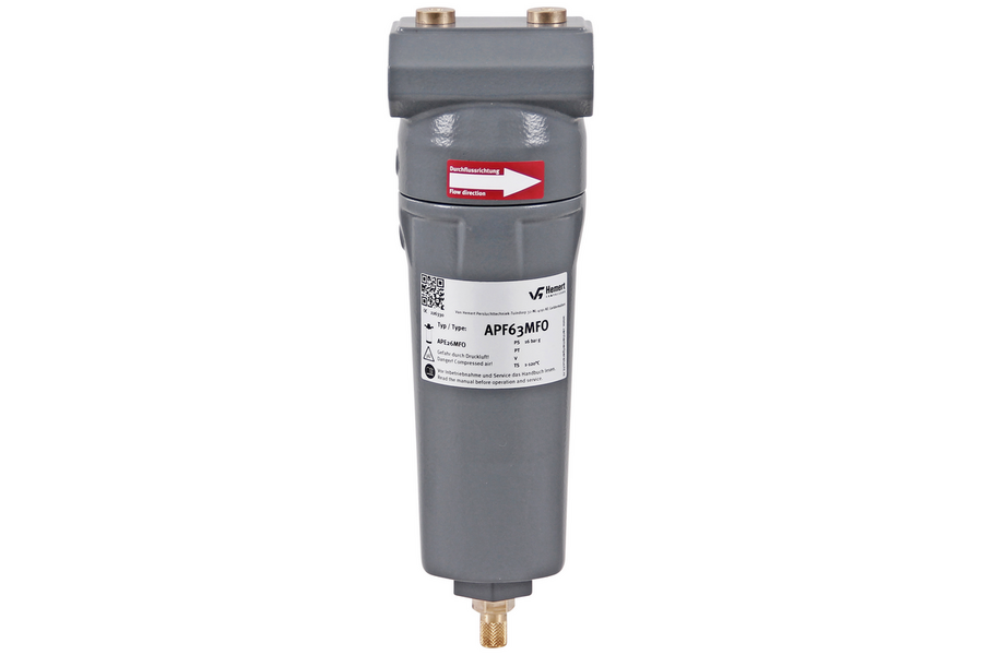 Perslucht voorfilter 1,0 micron Capaciteit: 1.000 l/min (60 m3/h)