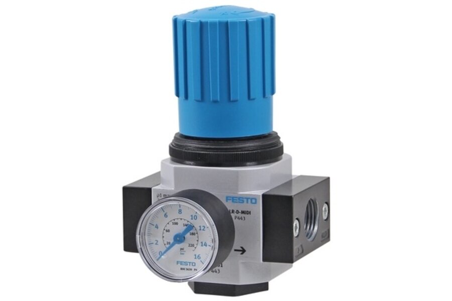 Festo reduceerventiel 1/4" 0-12 bar (mini) | LR-1/4-D-MINI