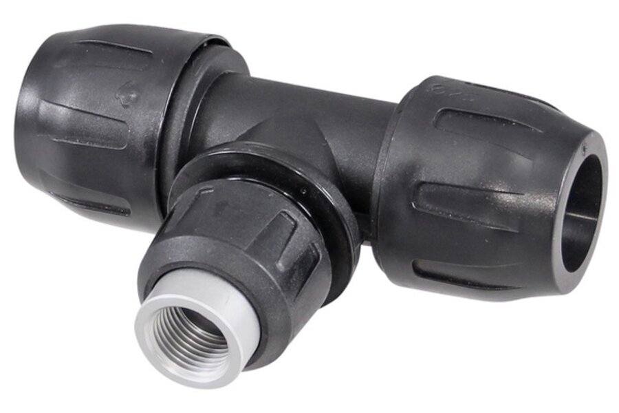 T-stuk met schroefdraad 25mm 1/2"
