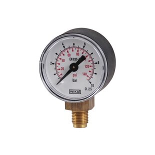 Manometer Ø40mm 1/8" 0-10bar onderaansluiting