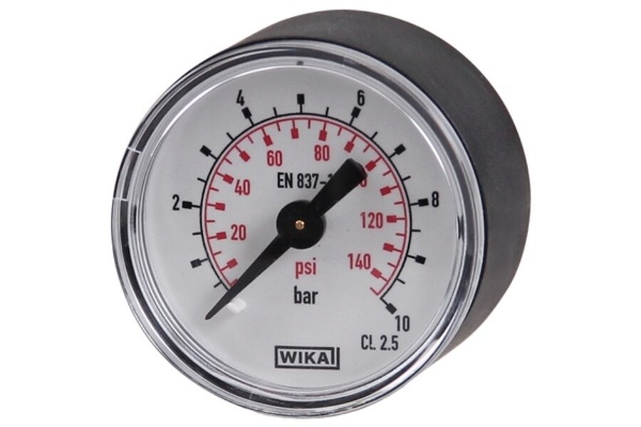 Manometer Ø40mm 1/8" 0-10bar achteraansluiting