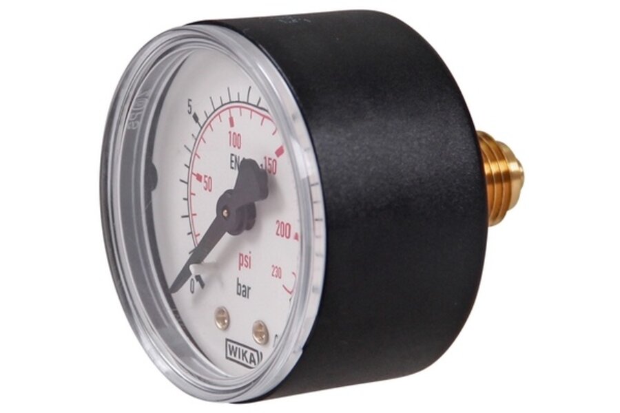 Manometer Ø50mm 1/4" 0-16bar achteraansluiting