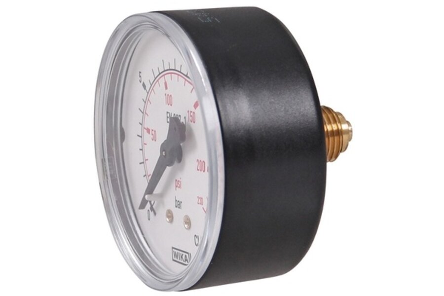 Manometer Ø63mm 1/4" 0-16bar achteraansluiting