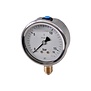 Manometer Ø63mm 1/4" onderaansl. RVS