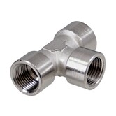 Messing vernikkeld T-stuk 1/4" inwendig