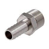 Messing vernikkelde slangpilaar 1/4" uitwendig - 8mm