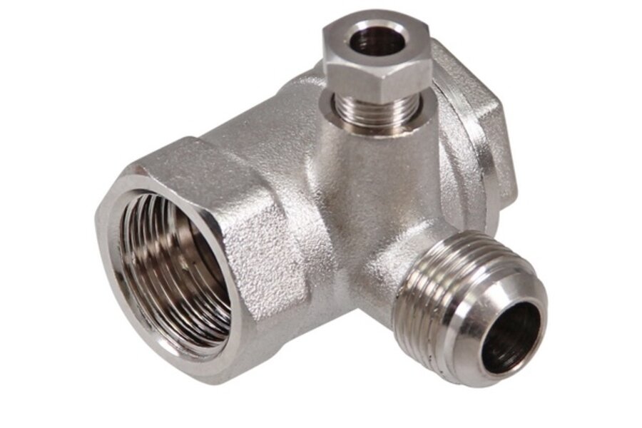 Terugslagklep haaks 1/2" inwendig - 3/8" uitwendig (1400 - Q15)