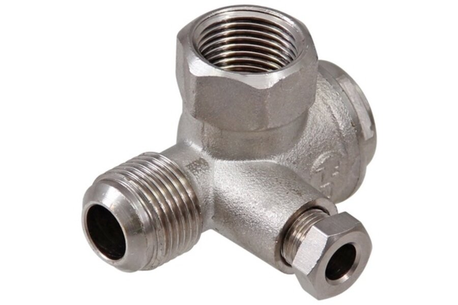 Terugslagklep haaks 3/8" inwendig - 3/8" uitwendig (1000 - Q10)