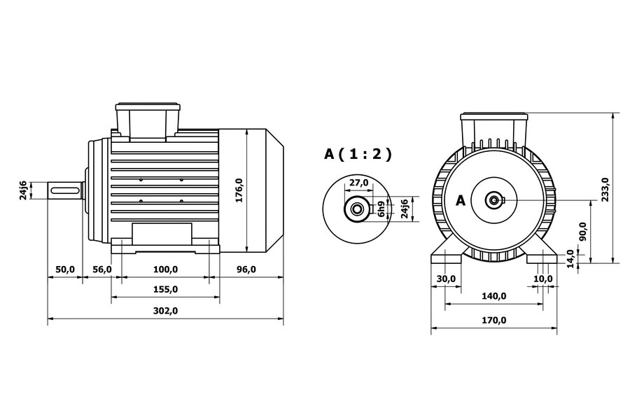 Elektromotor 1,5kW / 2pk - 230 volt