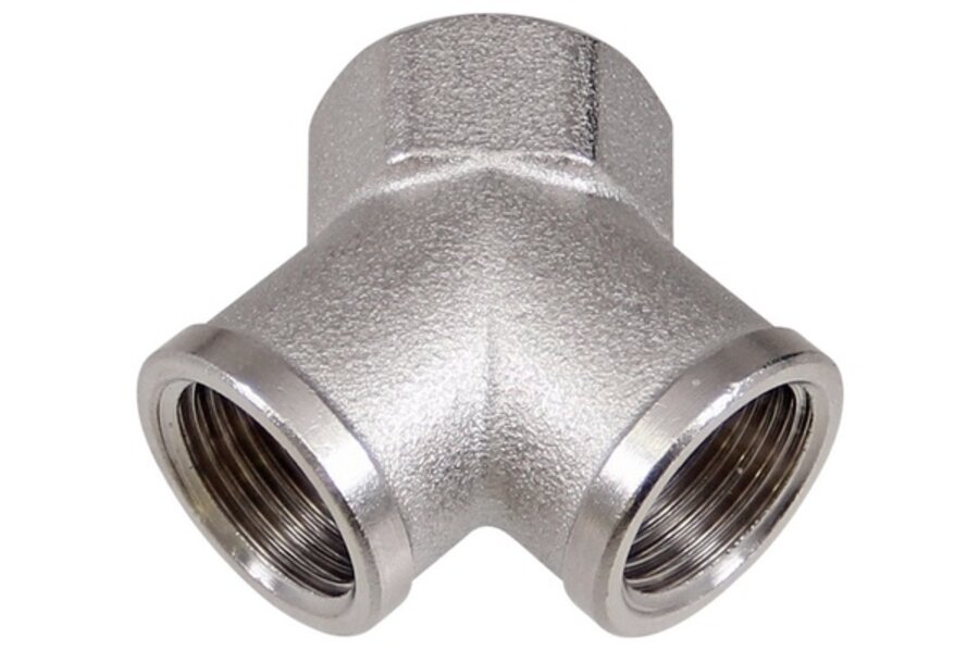 Messing vernikkeld Y-stuk 1/2" inwendig (3x)