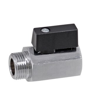 Kogelkraan mini 3/8" uitwendig - 3/8" inwendig