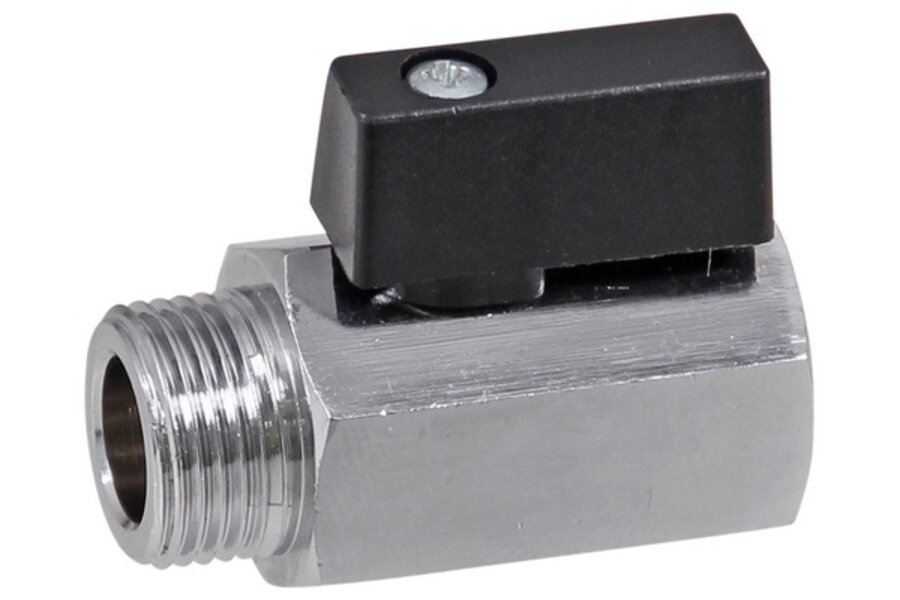 Kogelkraan mini 3/8" uitwendig - 3/8" inwendig
