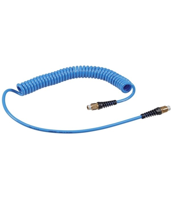 Spiraalslang PU 5x8mm 6 meter met blaaspistool 110mm korte tuit