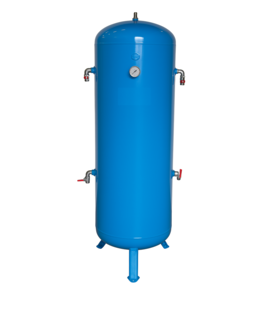 Persluchtketel verticaal 500 liter blauw 11 bar