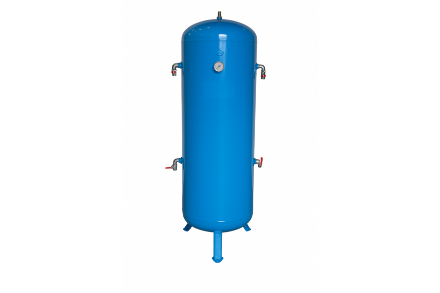 Persluchtketel verticaal 100 liter blauw 11 bar