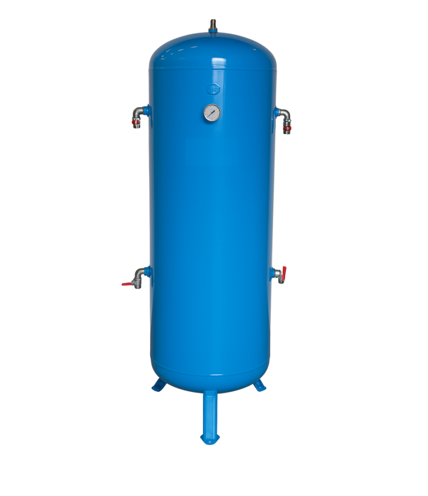 Persluchtketel verticaal 900 liter blauw 11 bar
