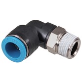 Push-in koppeling 90° 14mm - 1/2" uitwendig