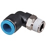 Push-in koppeling 90° 4mm - 1/4" uitwendig