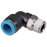 Push-in koppeling 90° 12mm - 1/2" uitwendig