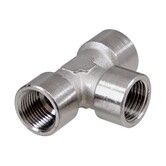 Messing vernikkelde T-stuk 3/4" inw.