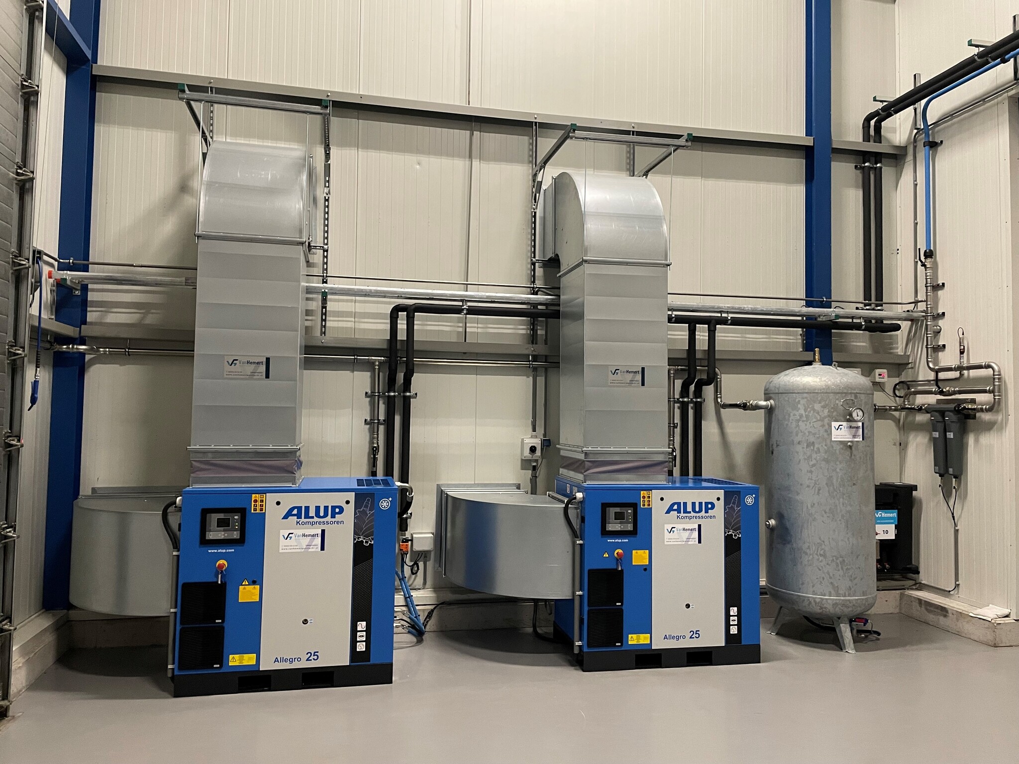 Persluchtinstallatie bij Ceratec Technical Ceramics