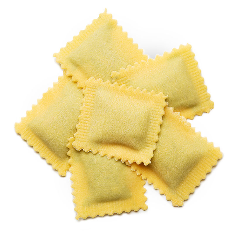 Huisgemaakte ravioli's - Tortelli funghi  “vega”